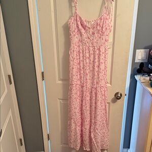 Altar'd State Pink Floral Maxi Dress